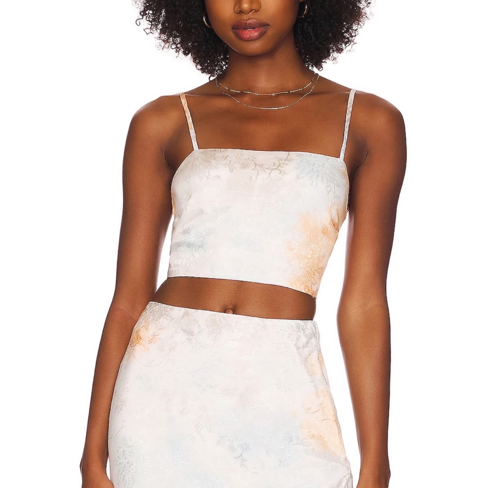 Revolve House of Harlow 1960 Magda Top in Orange Tie Dye Multi